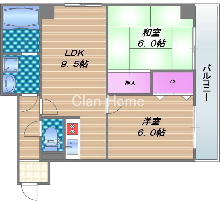 ベルビュー1番館の間取り