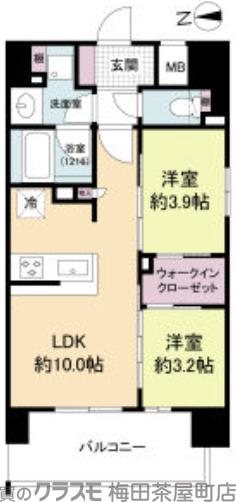 ソルレヴェンテ新梅田の間取り