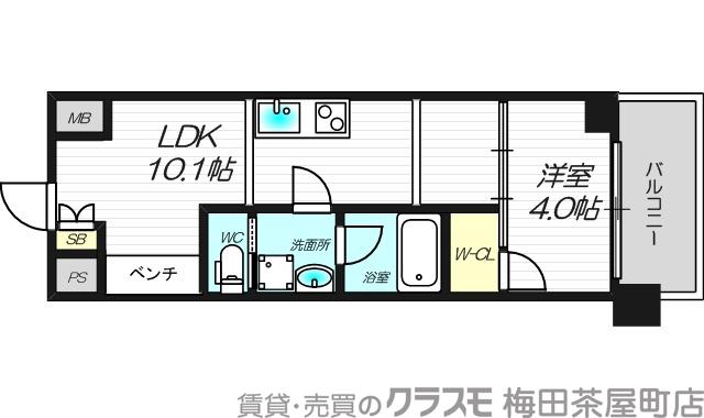 宮原の完工年月(1996年3月)築の賃貸マンションの間取り