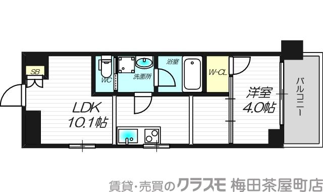宮原の完工年月(1996年3月)築の賃貸マンションの間取り