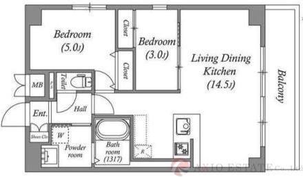 ArtizA京橋WESTの間取り