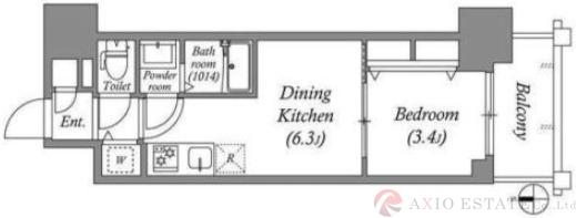 都島北通の完工年月(2023年11月)築の賃貸マンションの間取り