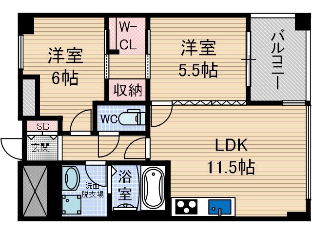 カーサボニータの間取り