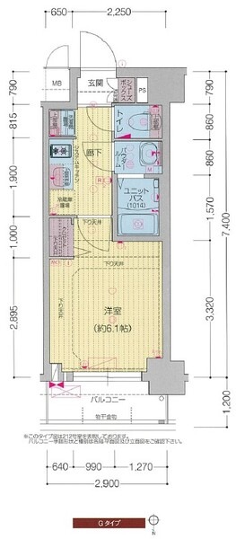 吉祥院定成町の完工年月(2023年1月)築の賃貸マンションの間取り