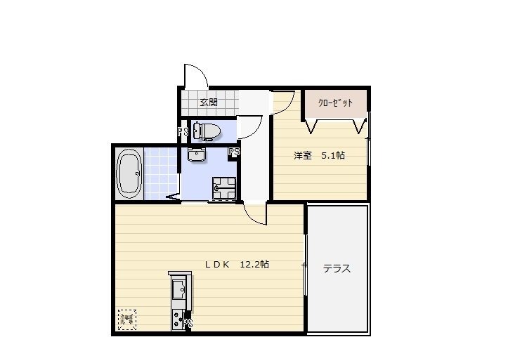 吉祥院宮ノ東町の完工年月(2026年3月)築の賃貸アパートの間取り