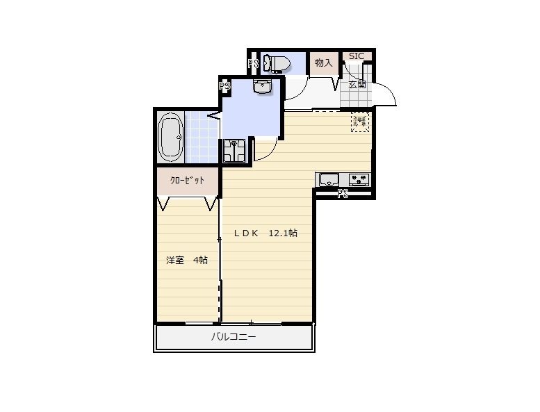 吉祥院宮ノ東町の完工年月(2026年3月)築の賃貸アパートの間取り