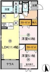D-ROOM小田原5丁目の間取り