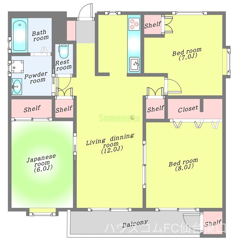 CUBE上杉の間取り