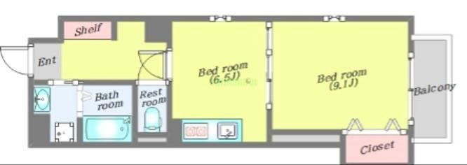 ヴィアーレ勾当台Iの間取り