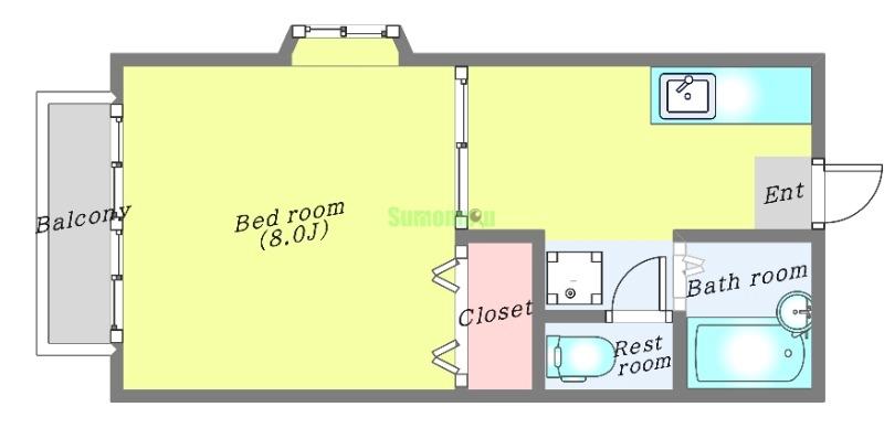 植木ハイツ5号棟の間取り