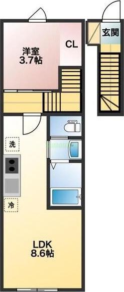 イニシアティブ小松島Bの間取り