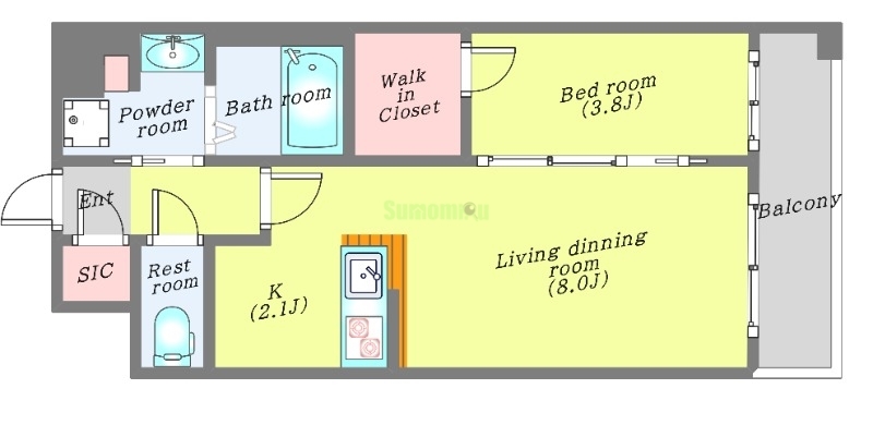 レジディア仙台北四番丁プレイス の間取り