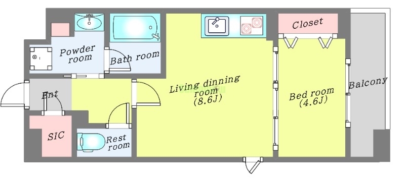 レジディア仙台北四番丁プレイス の間取り