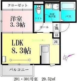 BAU宮城野原の間取り