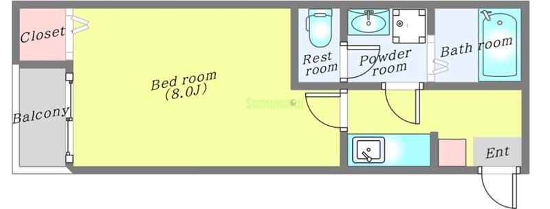 クレフラスト仙台駅北の間取り