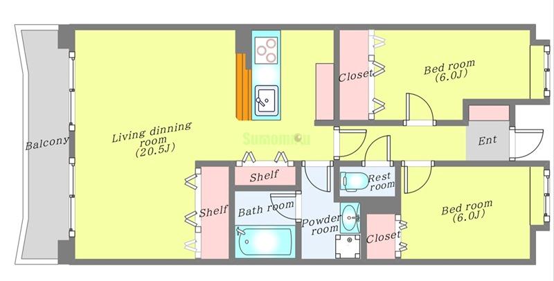 グランジュールマンション新田東の間取り
