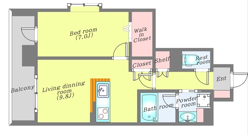 レジディア榴岡 ウエスト棟の間取り