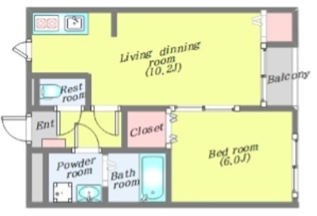 メゾンドゥ・レーヴありさの間取り
