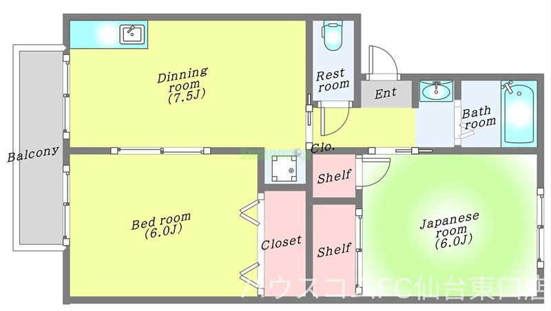 トゥインクルコート文化町6番館の間取り