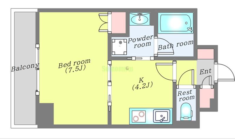 ラフルール連坊の間取り