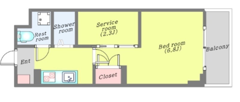 CINZA若林の間取り