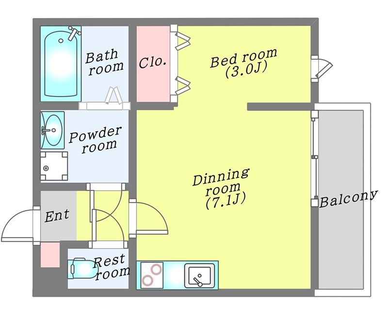 メリディアンなないろの里弐番館の間取り