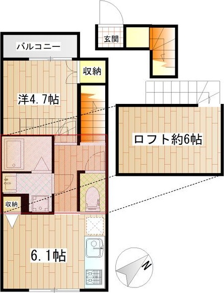 シオンコート富沢の間取り