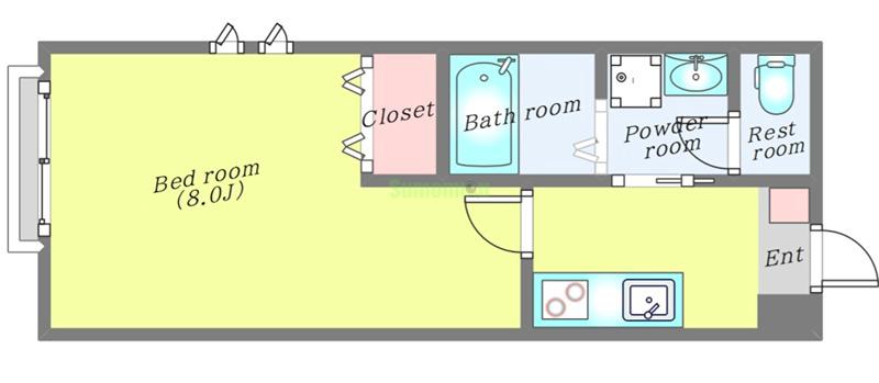 UN富沢の間取り
