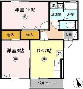 セジュール加茂の間取り