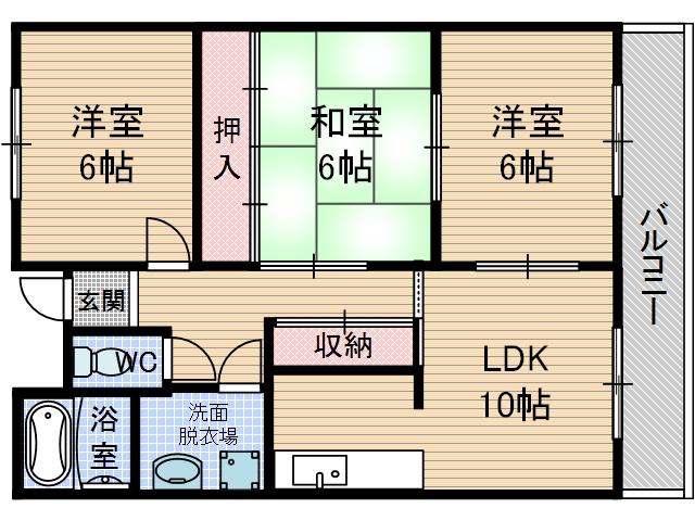 サンコート橋の内の間取り