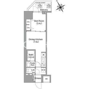 コンフォリア・リヴ天王寺寺田町ソルテラスの間取り