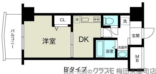 宮原の完工年月(2001年6月)築の賃貸マンションの間取り
