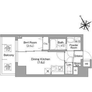 コンフォリア・リヴ天王寺寺田町ソルテラスの間取り
