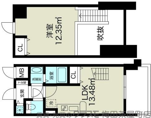 宮原の完工年月(2004年3月)築の賃貸マンションの間取り