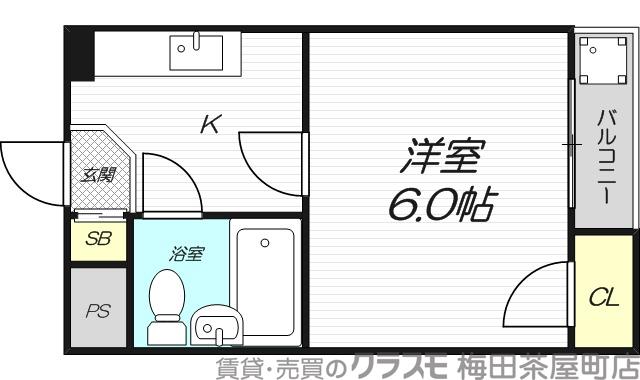 淡路の完工年月(1986年12月)築の賃貸マンションの間取り