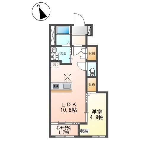 (仮称)茨木市宇野辺アパート新築工事の間取り