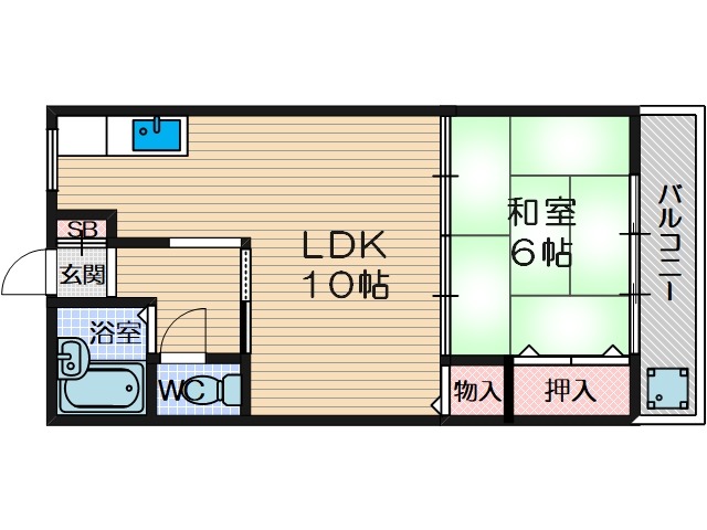 三吉マンションの間取り