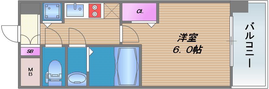 レオンコンフォート玉造の間取り