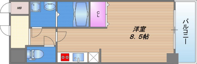 エストゥルースプラスサウス大阪の間取り