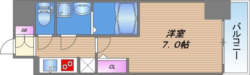 S-RESIDENCE堺筋本町Deuxの間取り