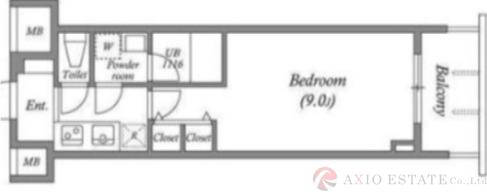 淡路町の完工年月(2018年3月)築の賃貸マンションの間取り