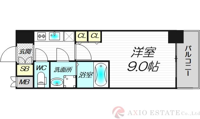 スプランディッド淀屋橋DUEの間取り