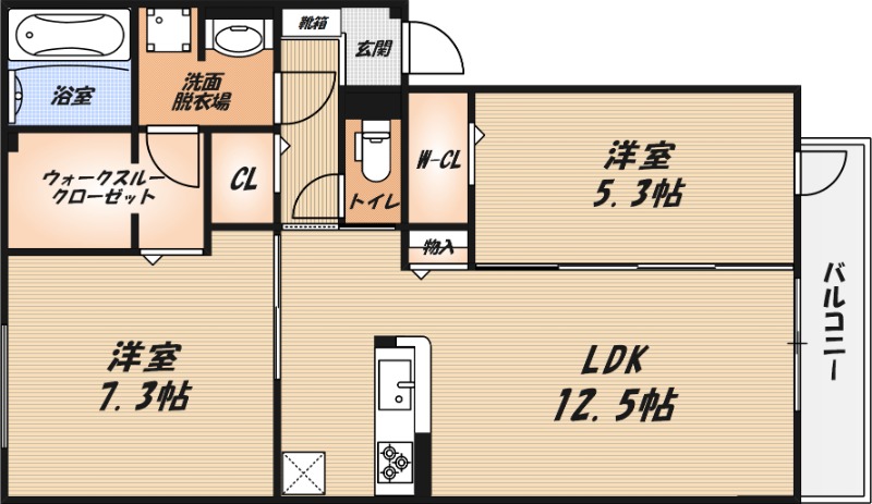 (仮称)D-ROOM高槻市宮田町3丁目PJの間取り
