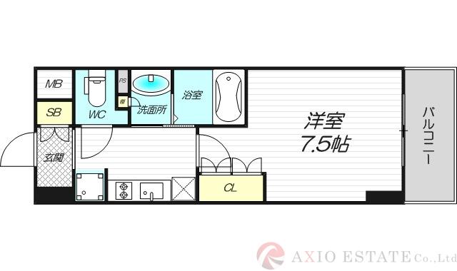 江坂町の完工年月(2023年6月)築の賃貸マンションの間取り
