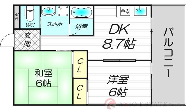 西三国の完工年月(1979年4月)築の賃貸マンションの間取り