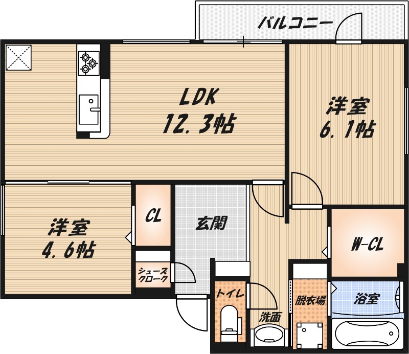 (仮称)D-ROOM高槻市宮田町3丁目PJの間取り