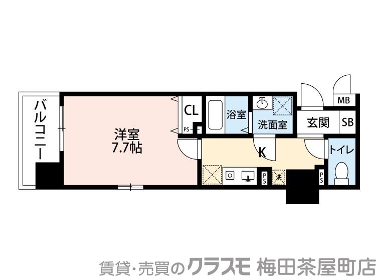 パセオ十三東の間取り
