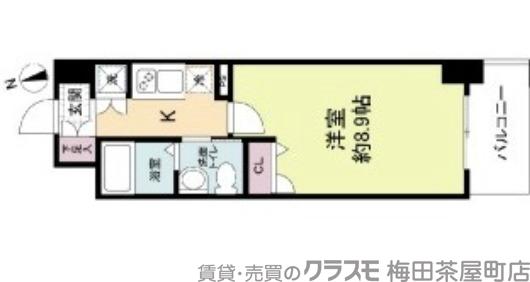 ルクレ京橋の間取り