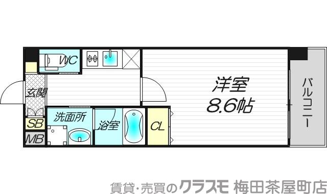 スプランディッド新大阪Ⅲの間取り