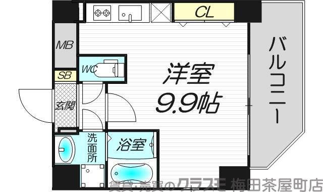 豊崎の完工年月(2007年6月)築の賃貸マンションの間取り